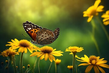 Obraz premium butterfly on a flower