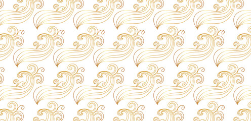Vector gold pattern on white background. Imperial rococo, baroque and royal victorian designs. For seamless patterns, wrapping paper, wallpaper, wedding invitations, textile, print design templates.