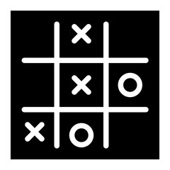 Obraz premium tic tac toe glyph