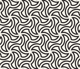 Vector seamless pattern. Repeating geometric elements. Stylish monochrome background design.