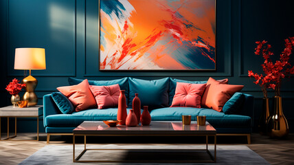 interior design modern living room with sofa,