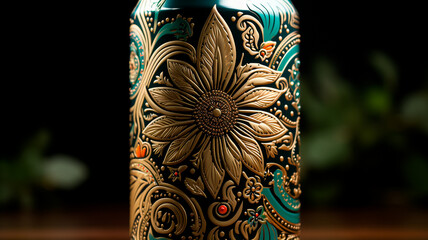 beer cans on wooden background