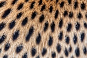 close attention to texture of spotted cheetah tail