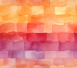 Seamless orange purple ombre watercolor seamless patttern digital paper. AI generative
