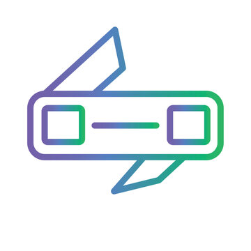recommend clip art: Pocket Knife Camping Gradient Outline Icon