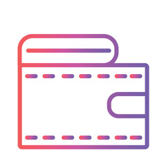 Wallet Pocket Purse Gradient Outline Icon