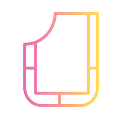 Fashion Pants Demin Gradient Outline Icon