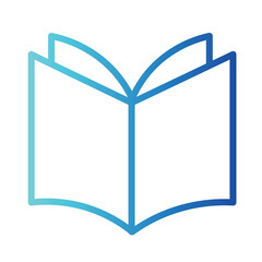 Book Library Smart Gradient Outline Icon