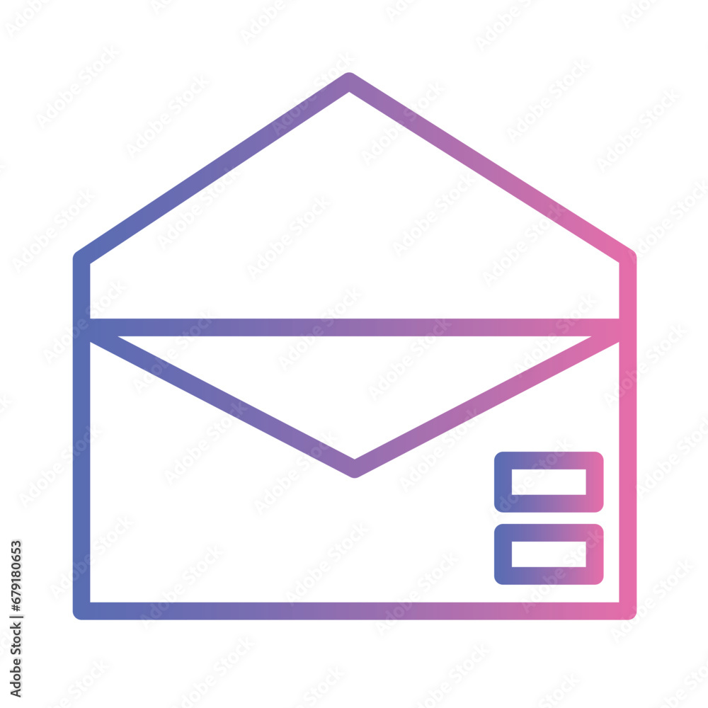 Poster email letter inbox gradient outline icon