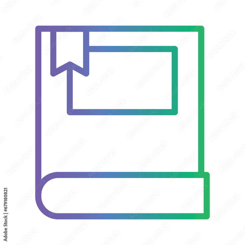 Poster ui app book gradient outline icon