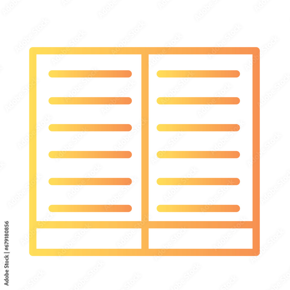 Poster ui app book gradient outline icon