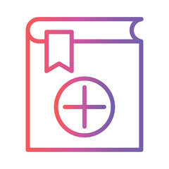 Book Medical Virus Gradient Outline Icon