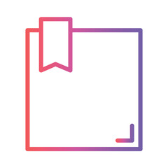 Book Mark Office Gradient Outline Icon