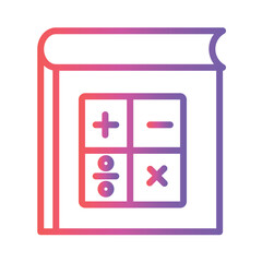 Accounting Book Education Gradient Outline Icon