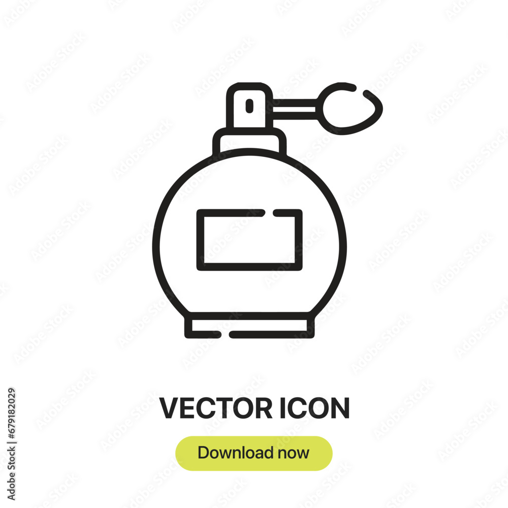 Poster fragrance icon vector. linear-style sign for mobile concept and web design. fragrance symbol illustr