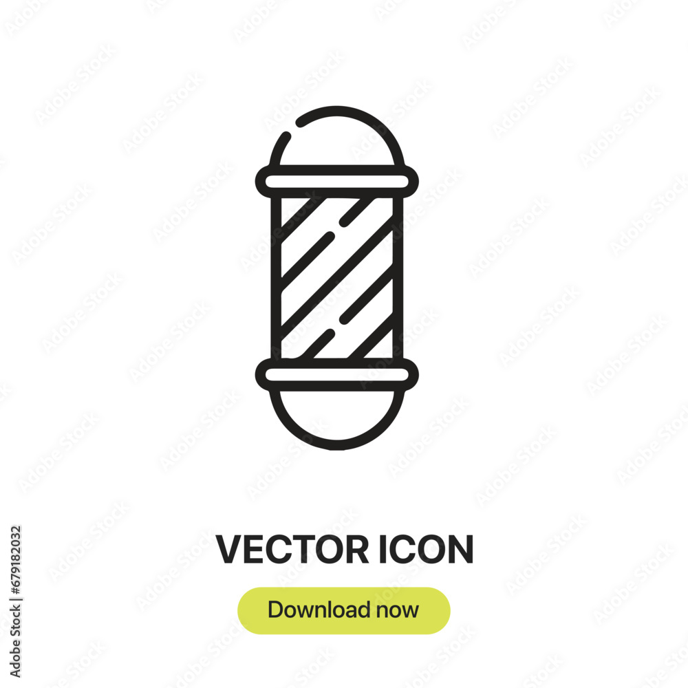 Fototapete barber icon vector. linear-style sign for mobile concept and web design. barber symbol illustration.
