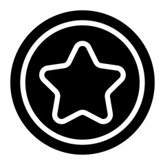 star in button glyph icon