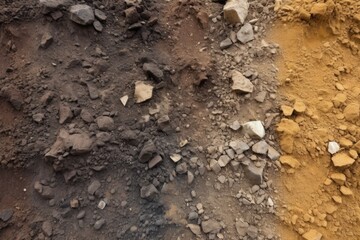 patch of volcanic sand in varying degrees of coarseness