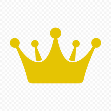 Crown golden logo on transparent background vector image stock illustration