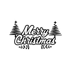 Merry Christmas Typography Vector Design