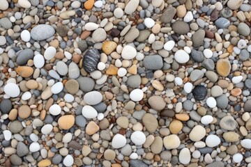 smooth pebbles scattered on sandy seabed