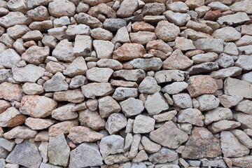 Decorative wall made from white stone - White stone mosaic wall background texture