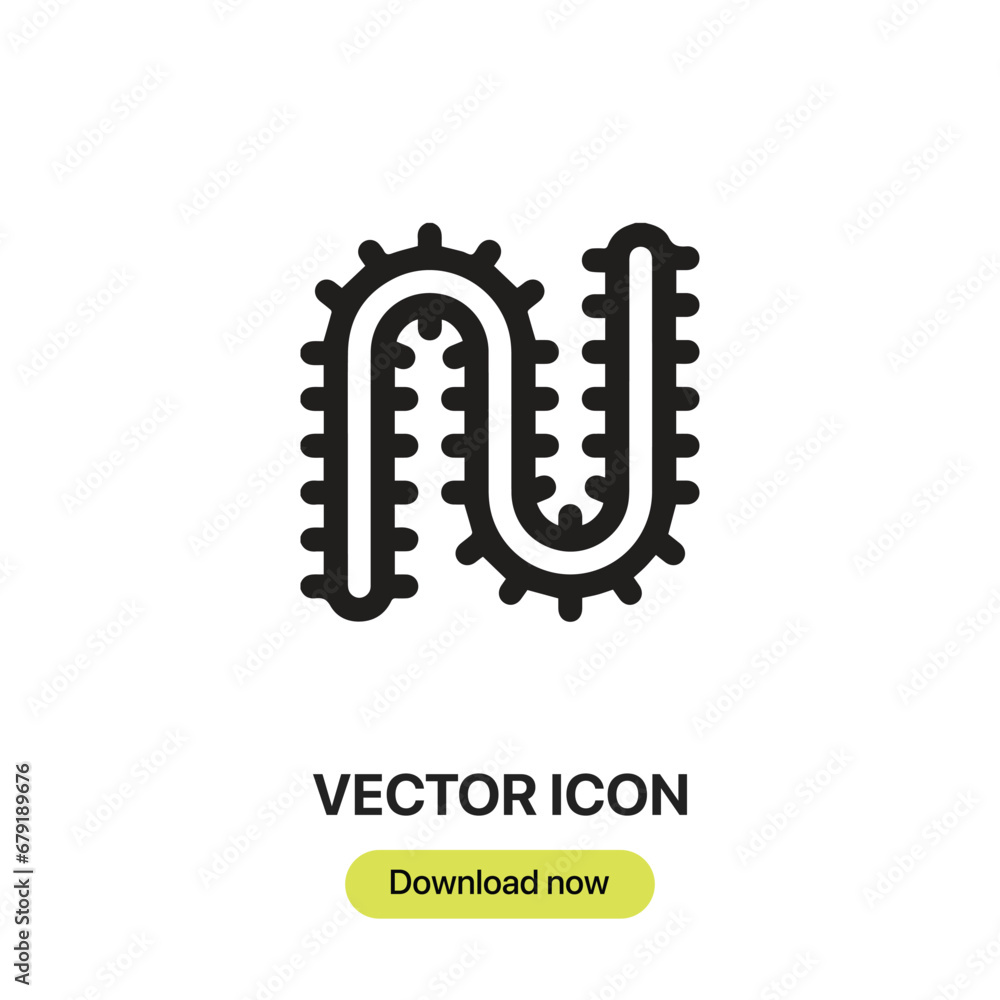 Poster centipede icon vector. linear style sign for mobile concept and web design. centipede symbol illustr