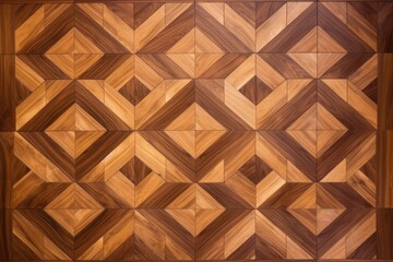 photograph of natural walnut parquet floor with knots