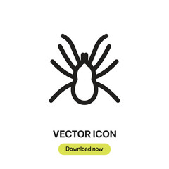 Mite icon vector. Linear style sign for mobile concept and web design. Mite symbol illustration. Pixel vector graphics - Vector.	