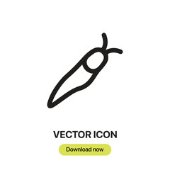 Slug icon vector. Linear style sign for mobile concept and web design. Slug symbol illustration. Pixel vector graphics - Vector.	