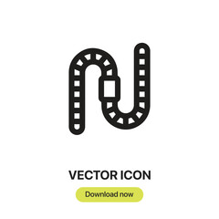 Fototapeta na wymiar Earthworm icon vector. Linear style sign for mobile concept and web design. Earthworm symbol illustration. Pixel vector graphics - Vector. 