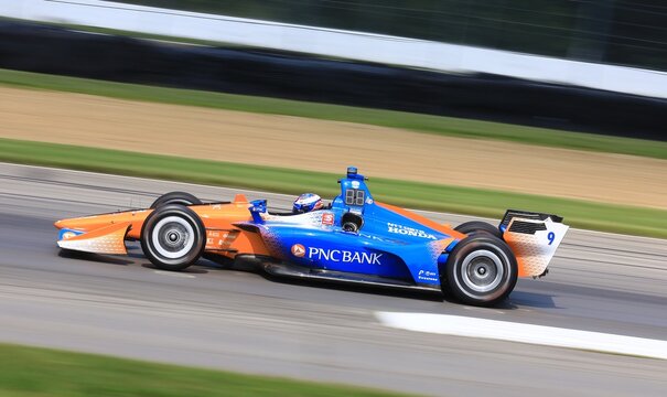 Indycar race event in a central Ohio race track. Mansfield, Ohio, USA - September 2