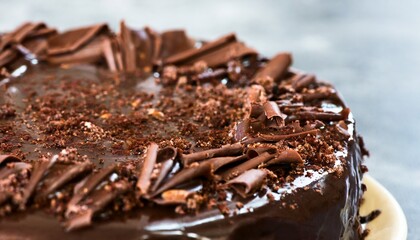 chocolate cake on a plate