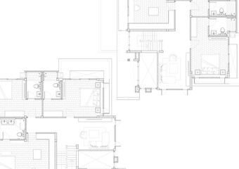 Floor plan designed building on the drawing.