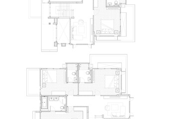 Floor plan designed building on the drawing.