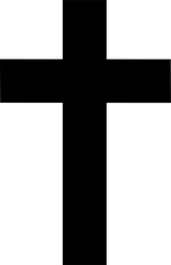 Religion Christian cross icon. Replaceable vector design.