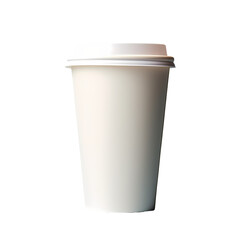 Paper coffee cup on transparent background, white background, isolated, icon material, vector illustration