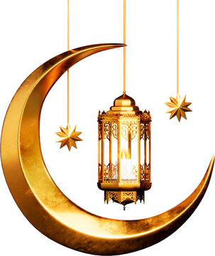 Lantern icon 3d render Cutout