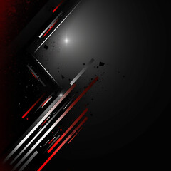 abstract black and red vector background 