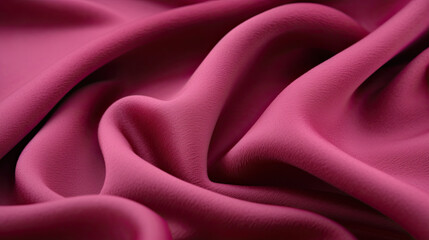 Obraz premium pink satin background, pink silk background, A piece of fabric lies in beautiful waves. layers of French terry pink amaranth textile.
