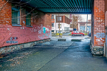 A fragment of the urban landscape on an autumn day