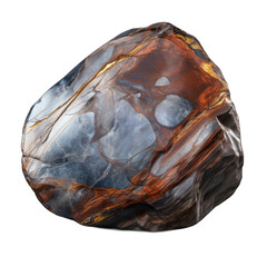 Pietersite boulder isolated on transparent background