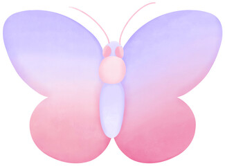 A pink-purple butterfly that is flying
