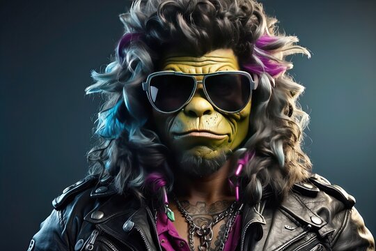 Swagg savage smiling monster, biker style getup, Biker monster like exclusive handsome monster