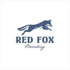 Fox Logo Design Vector Image
