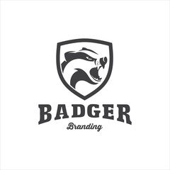 Badger Logo Design Vector Image