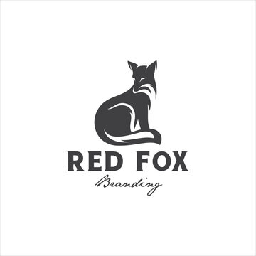 Fox Logo Design Vector Image