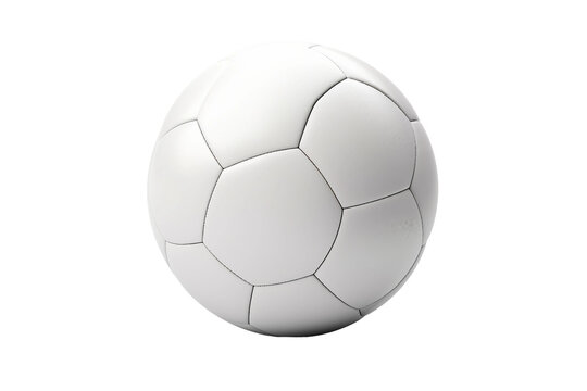 Isolated White Soccer Ball -on transparent background