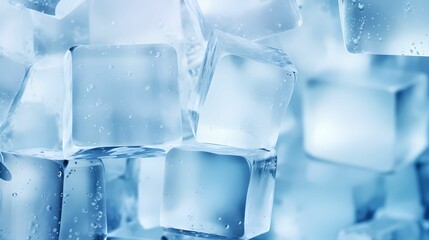 Ice cubs close up camera illustration