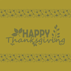 Happy thanksgiving day. Vector banner, greeting card with text Happy thanksgiving day